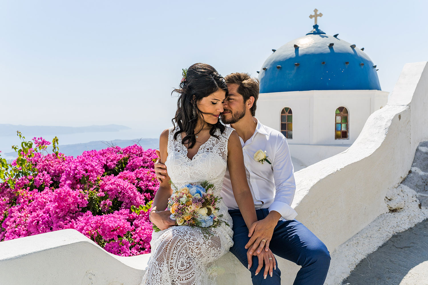 Casamento de Thais e Rodolfo em Santorini