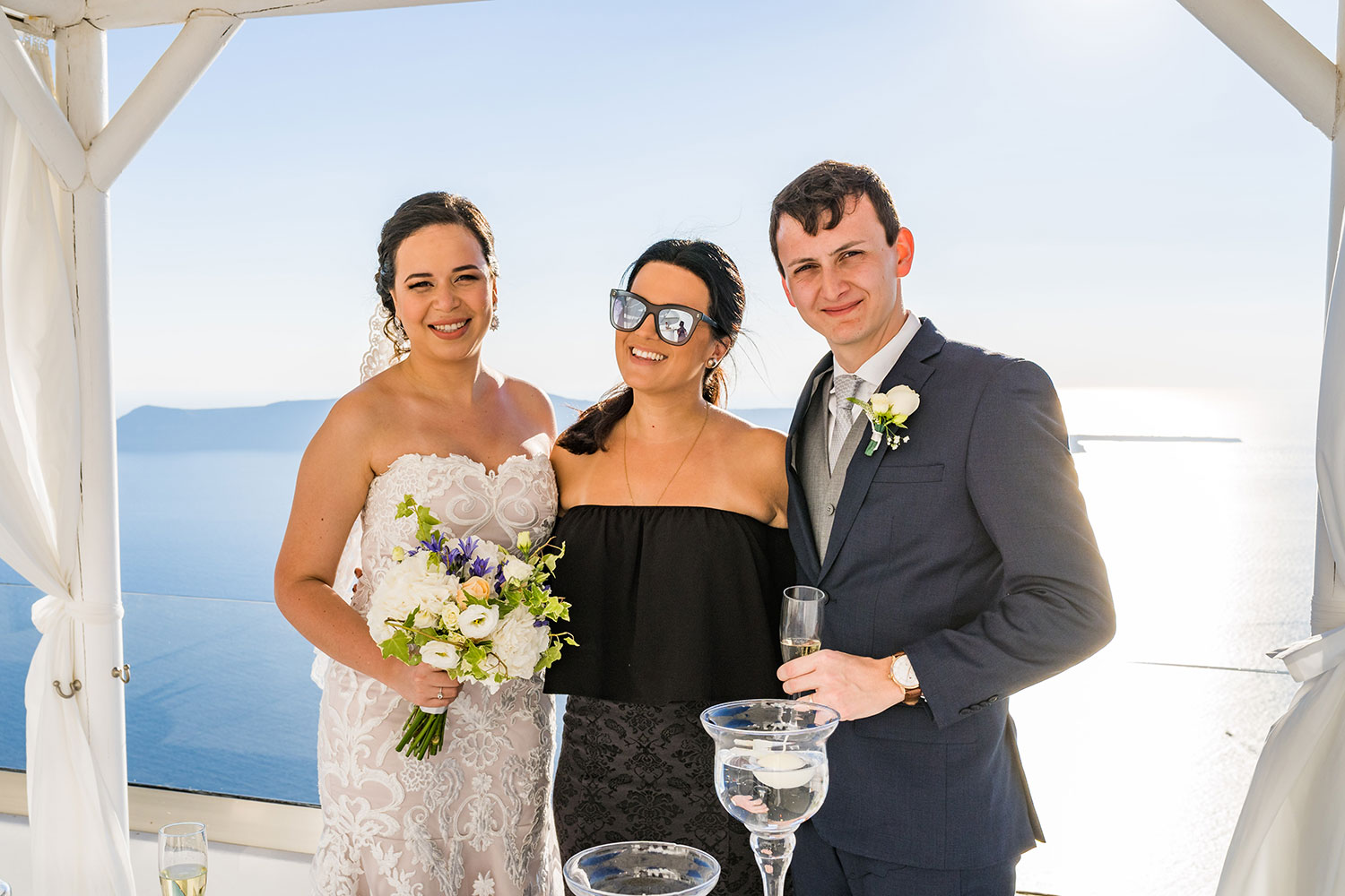 Casamento de Elizabeth e Victor em Santorini