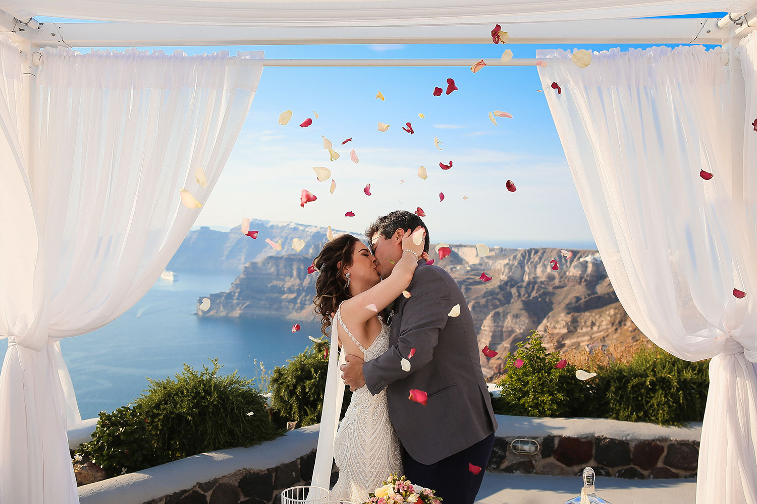 Casamento de Daniele e Max em Santorini