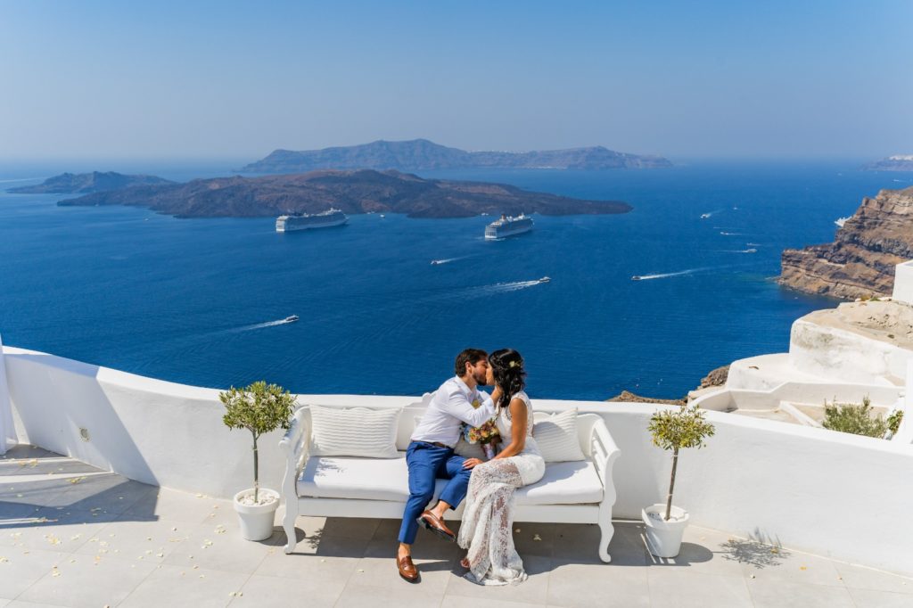 Casamento em Santorini, Grécia