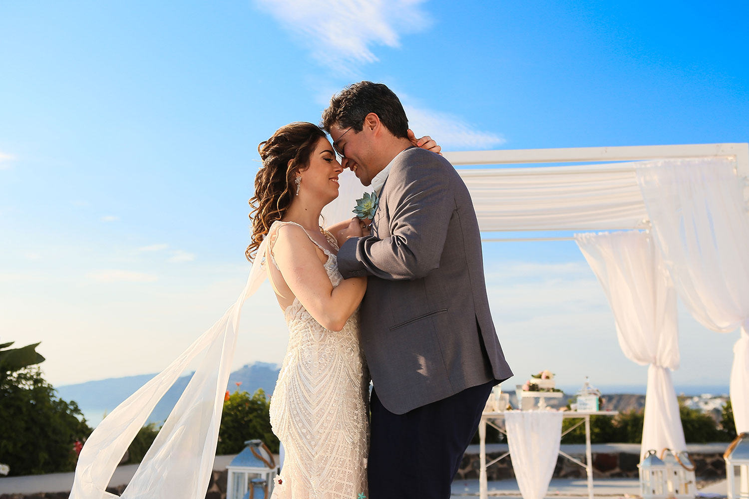 Casamento de Daniele e Max em Santorini