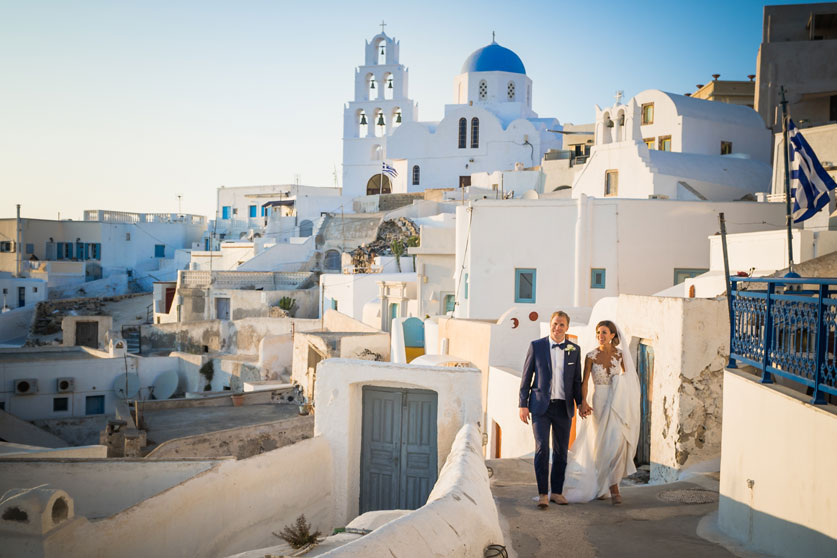 Casamento de Elly e Nick em Santorini