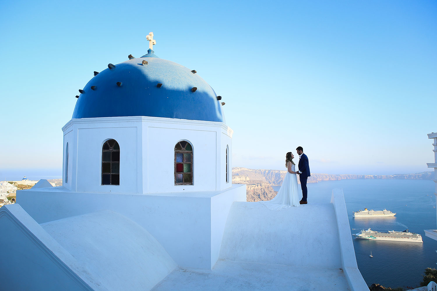 Casamento de Arícia e Daniel em Santorini
