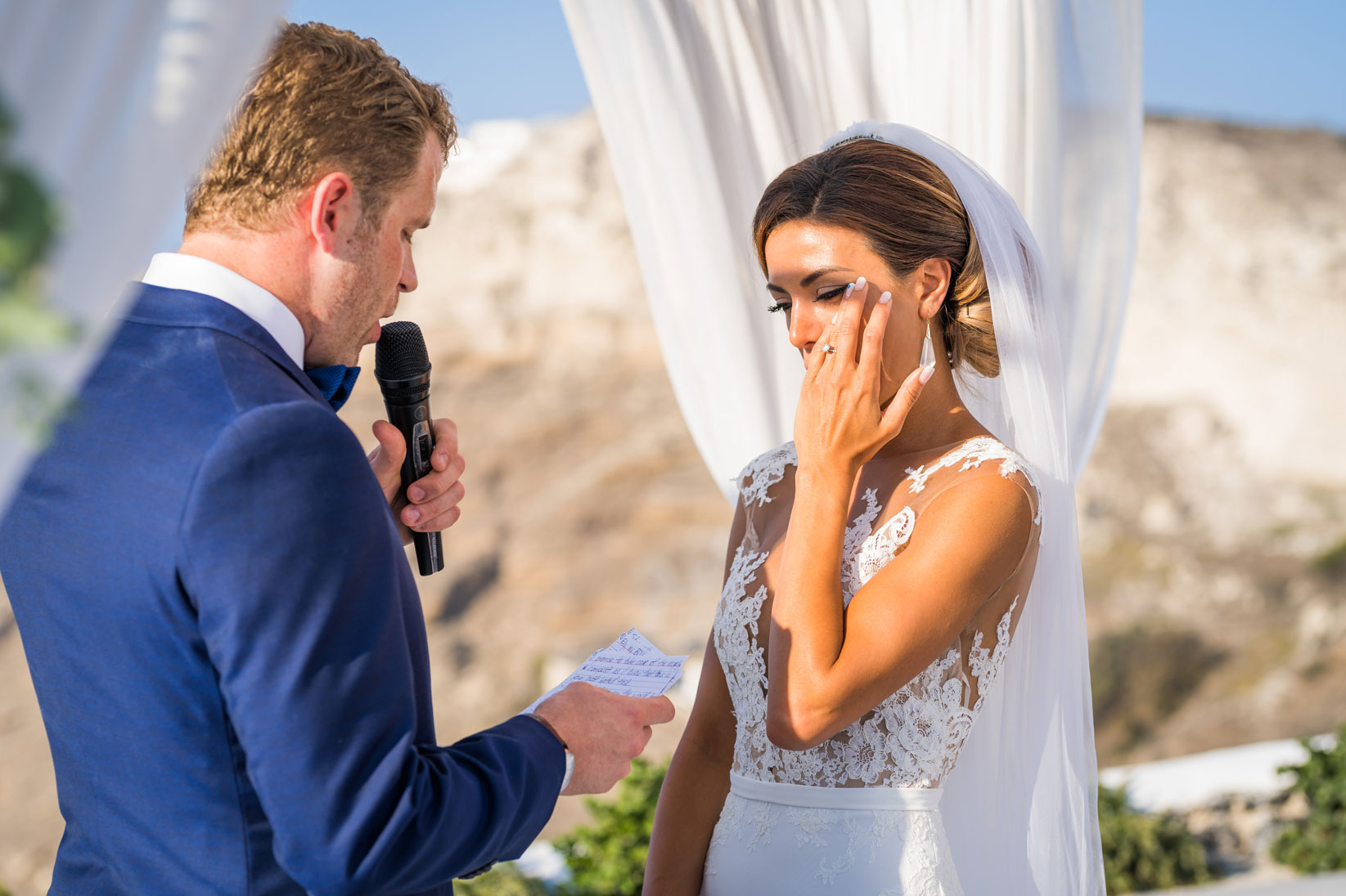 Casamento de Elly e Nick em Santorini