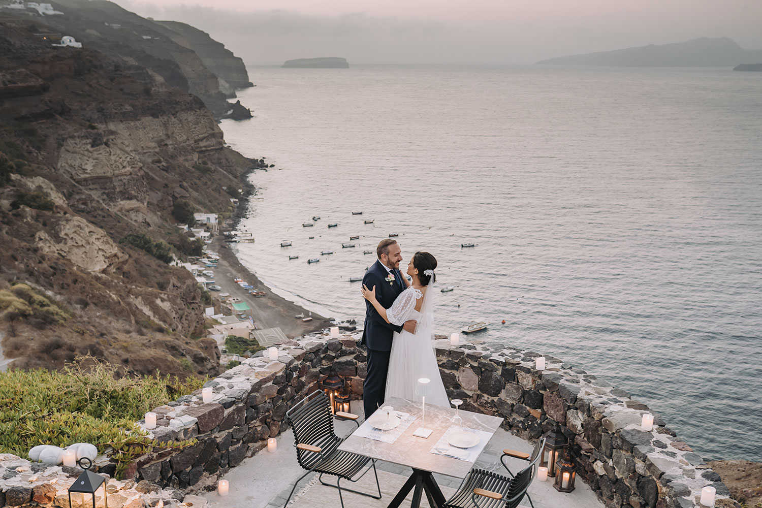 Casamento de Thais e Rodolfo em Santorini