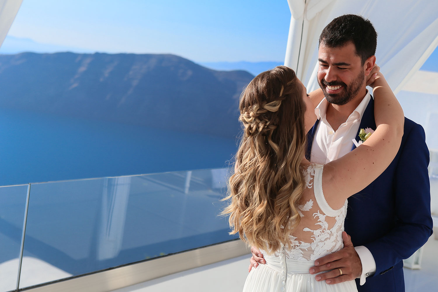 Casamento de Arícia e Daniel em Santorini