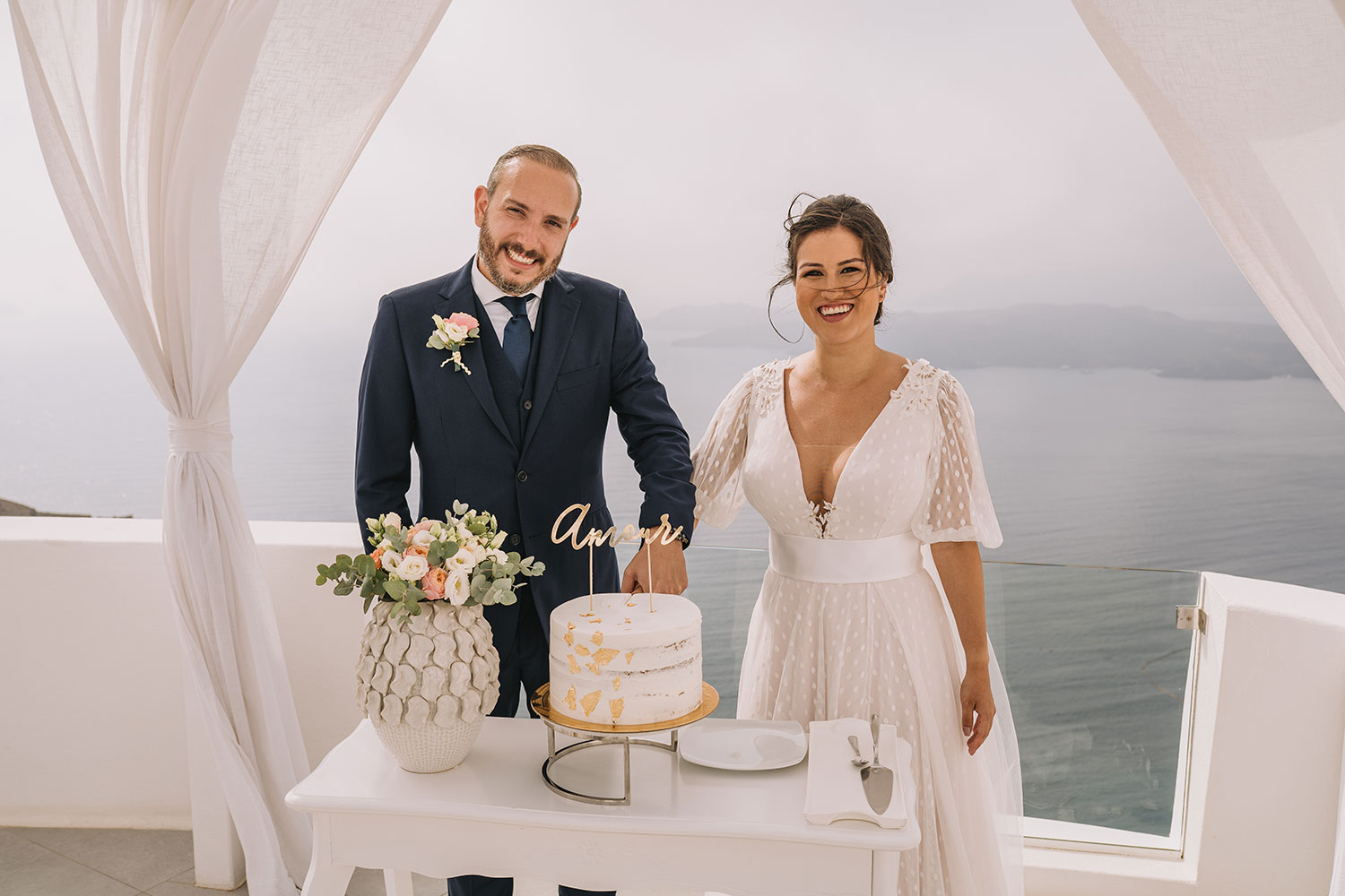 Casamento de Thais e Rodolfo em Santorini