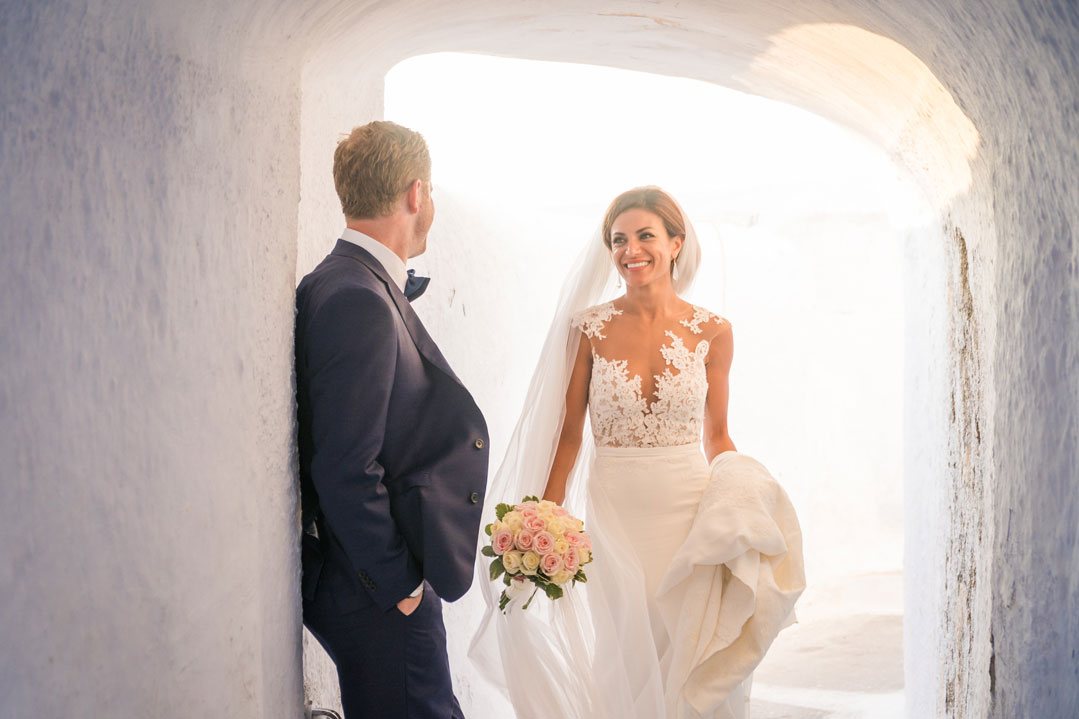 Casamento de Elly e Nick em Santorini