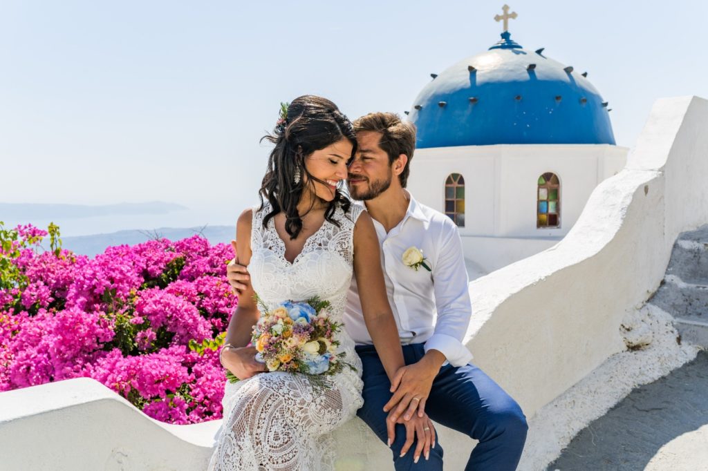 Casamento em Santorini, Grécia
