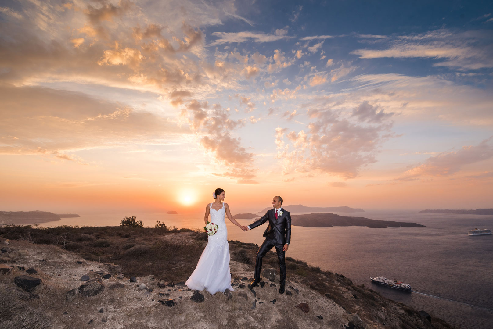Casamento de Juliana e Antonio em Santorini