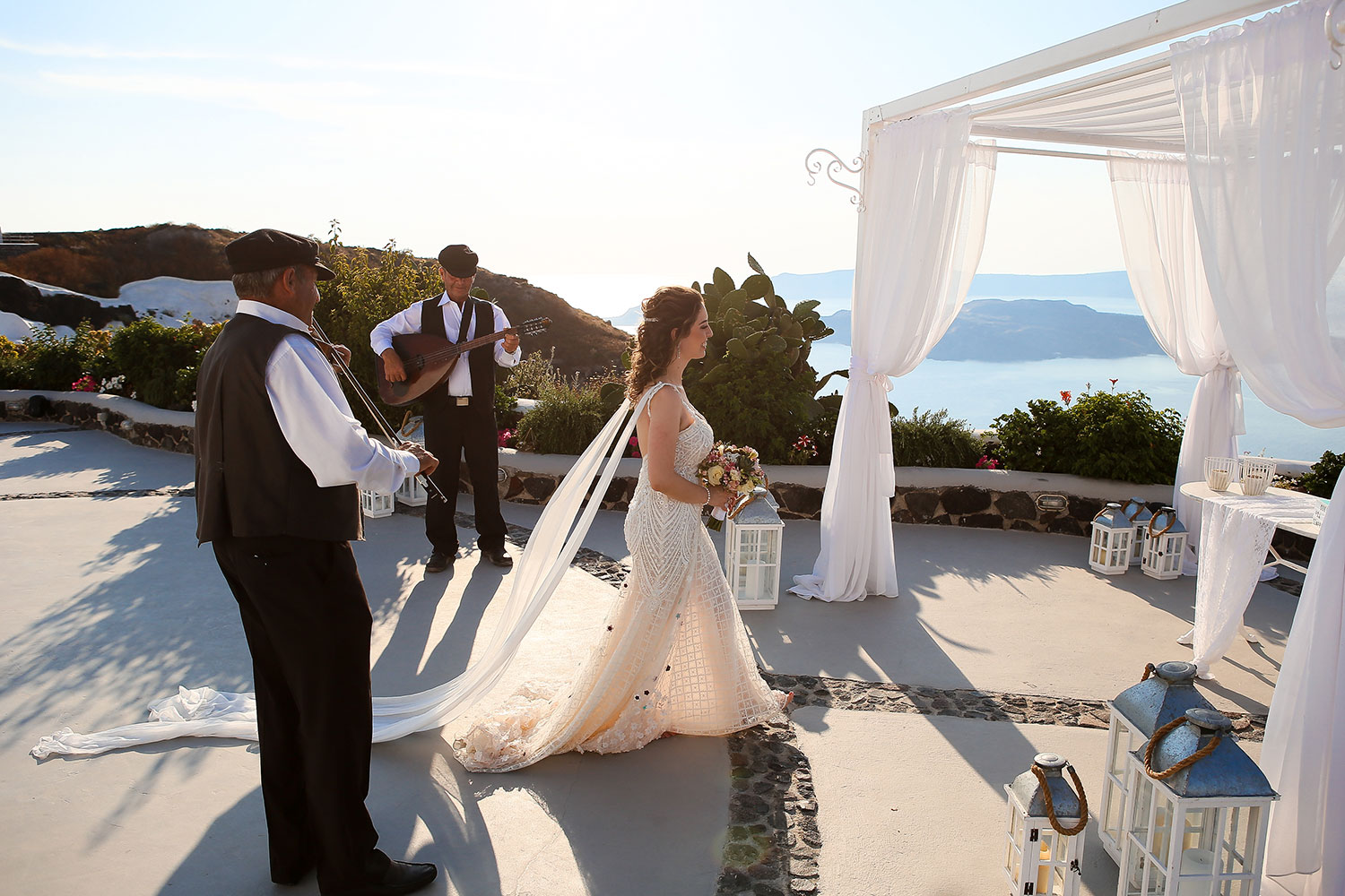 Casamento de Daniele e Max em Santorini