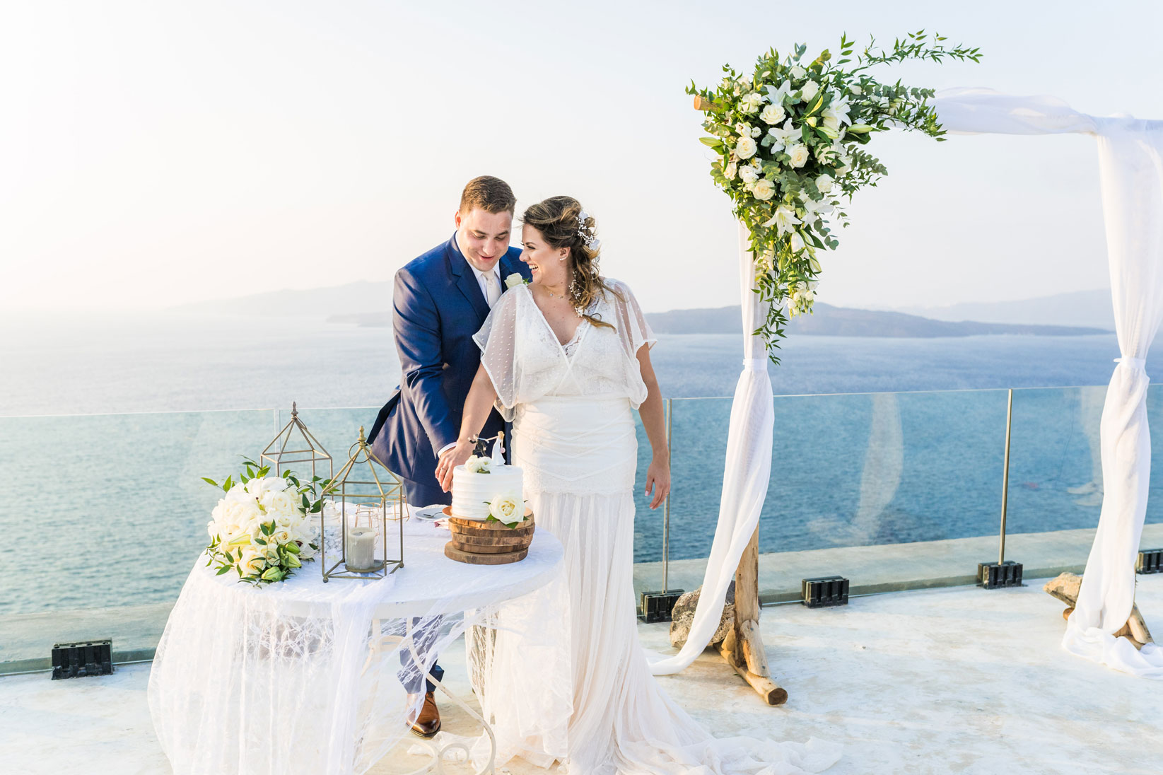 Casamento de Leticia e Gabriel em Santorini