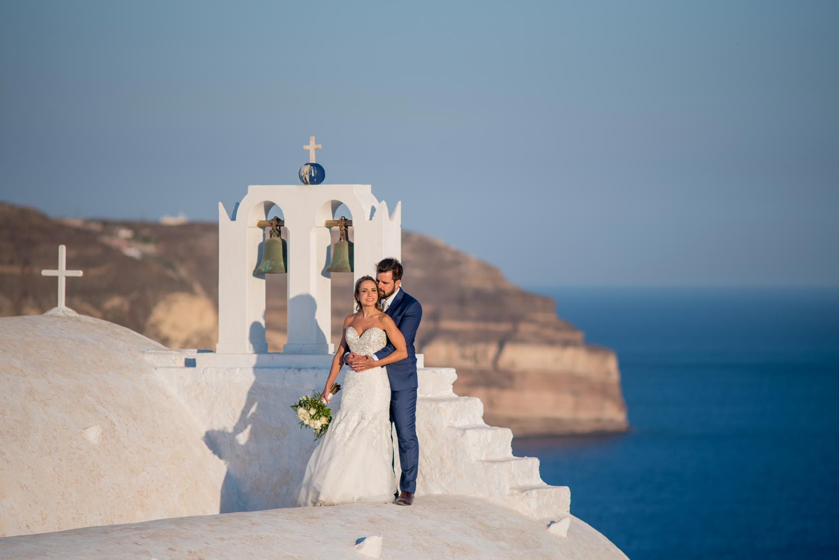 Casamento de Elaine e Ricardo em Santorini