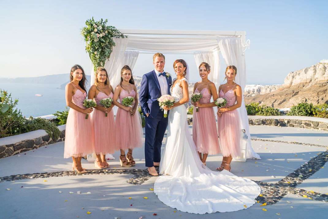 Casamento de Elly e Nick em Santorini