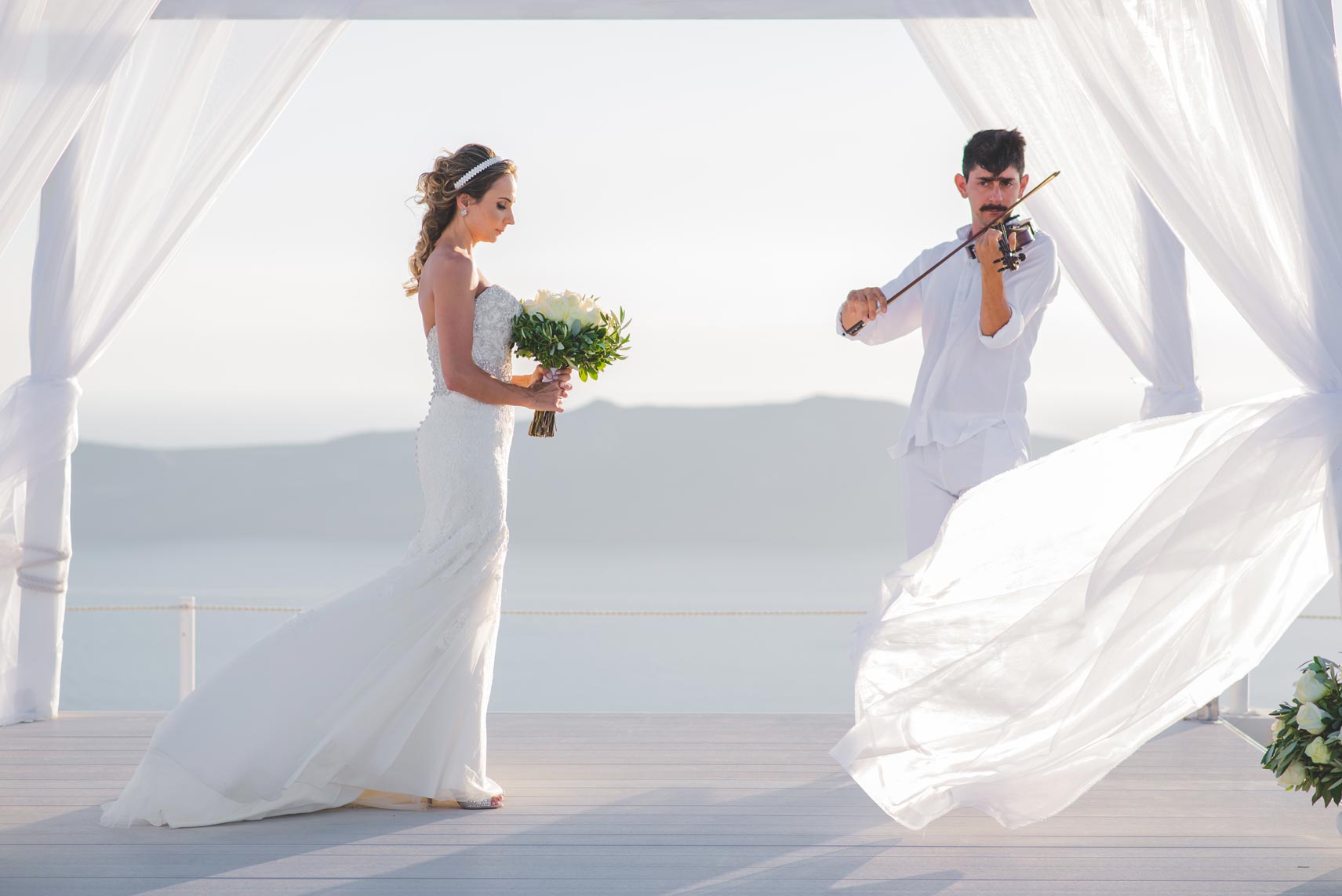Casamento de Elaine e Ricardo em Santorini