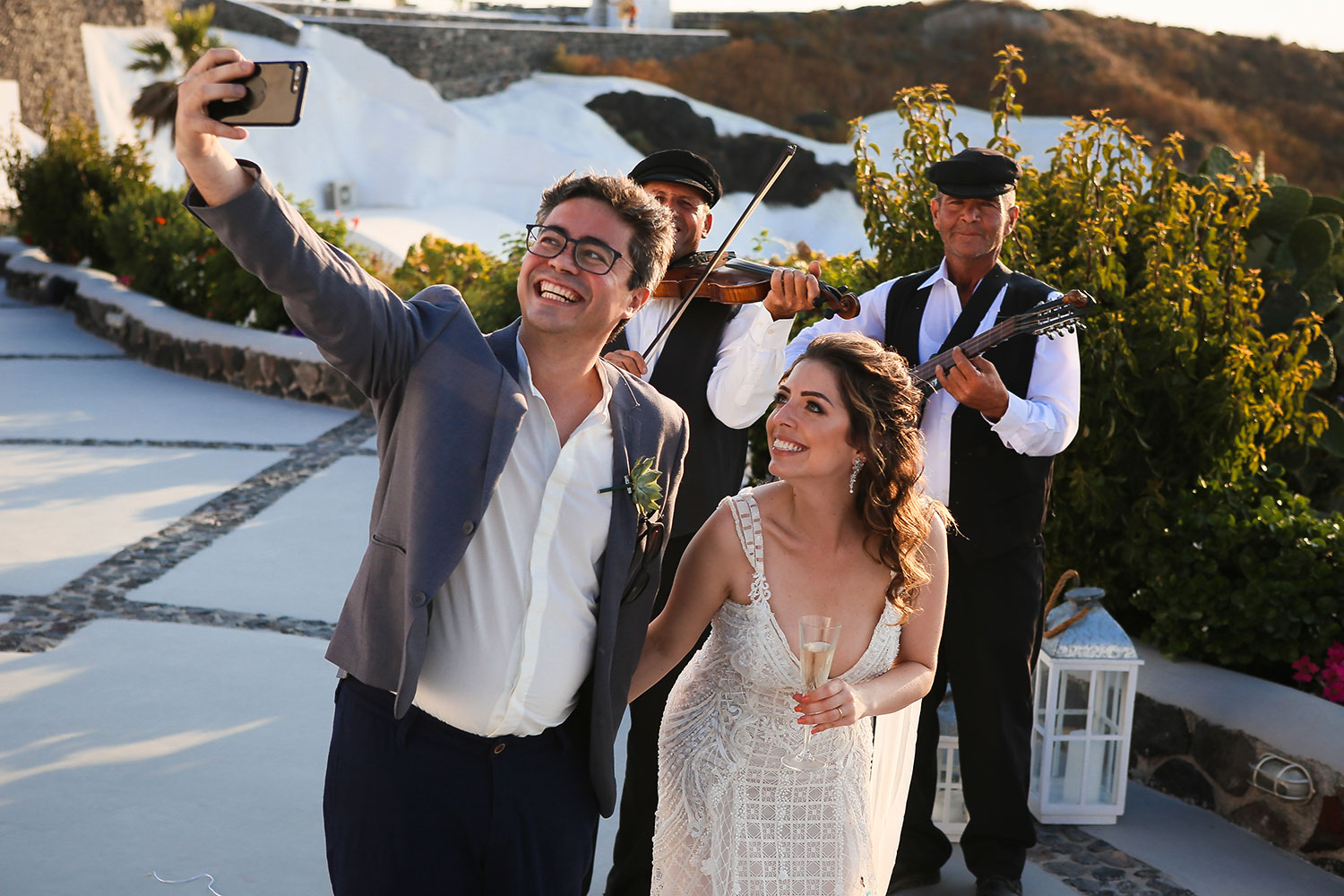 Casamento de Daniele e Max em Santorini