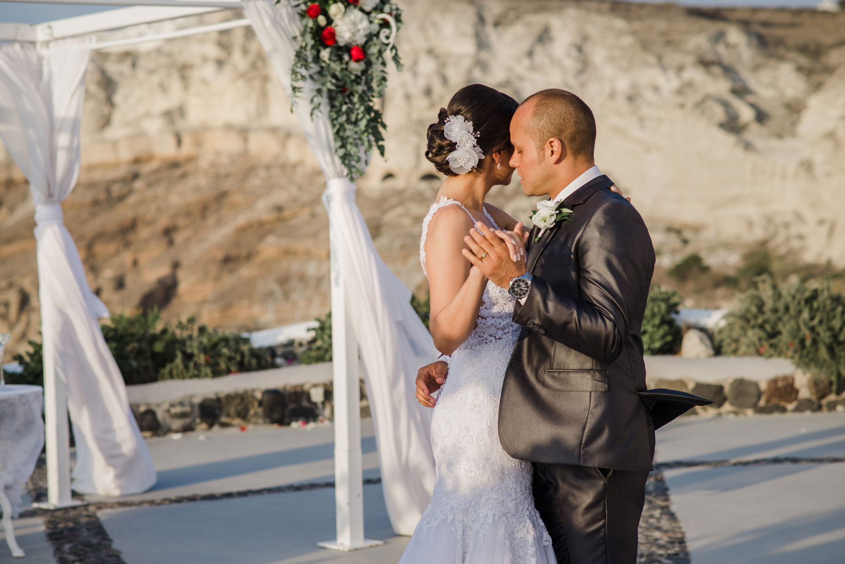 Casamento de Juliana e Antonio em Santorini