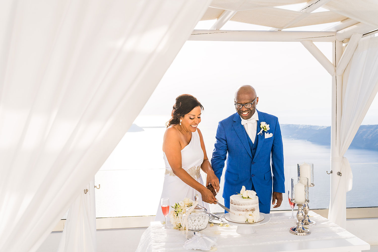 Casamento de Márcia e Arildo em Santorini