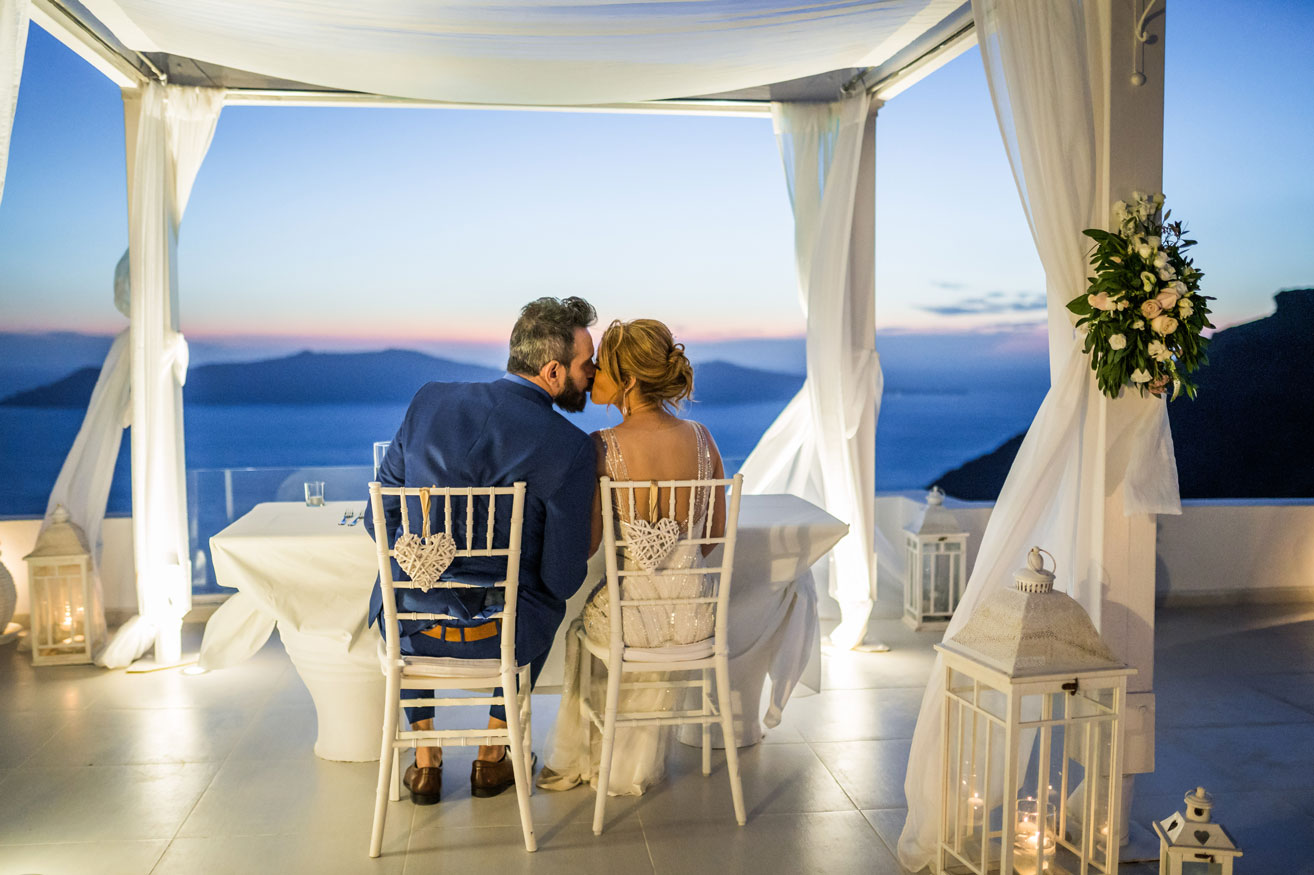 Casamento de Vanele e Alan em Santorini