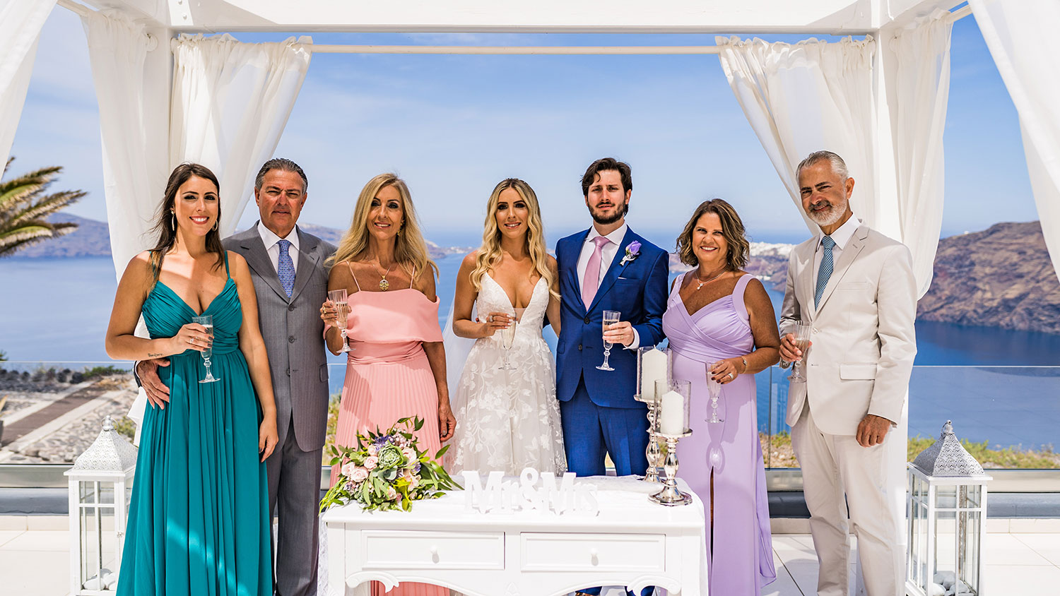 Casamento de Mirelli e Caio em Santorini