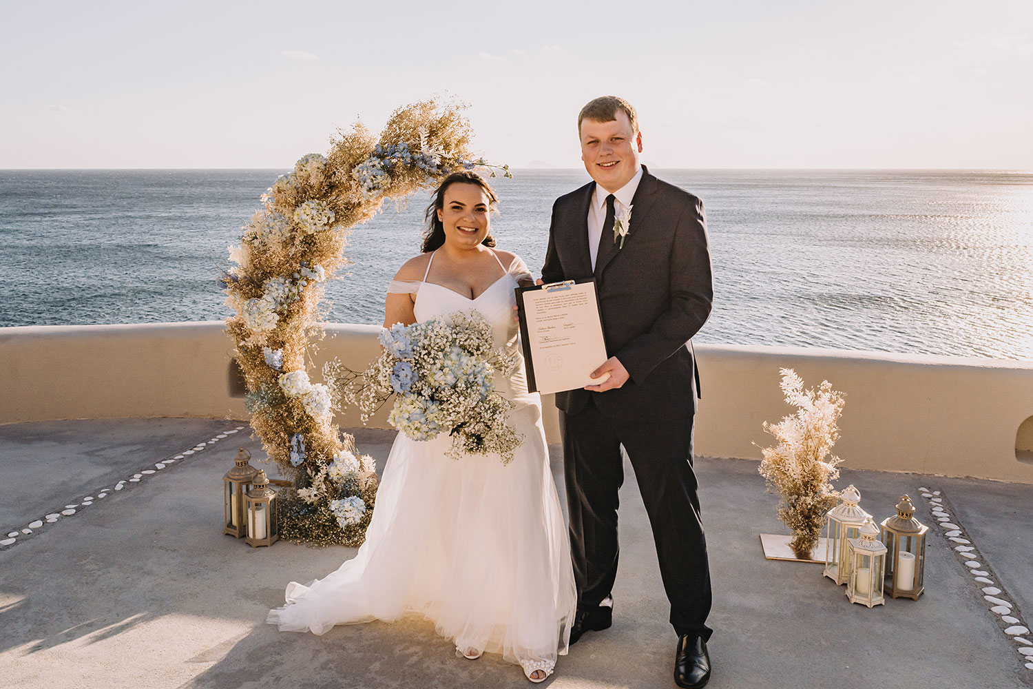 Casamento de Thais e Rodolfo em Santorini