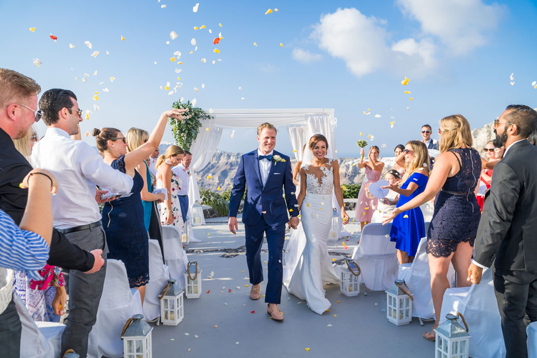 Casamento de Elly e Nick em Santorini