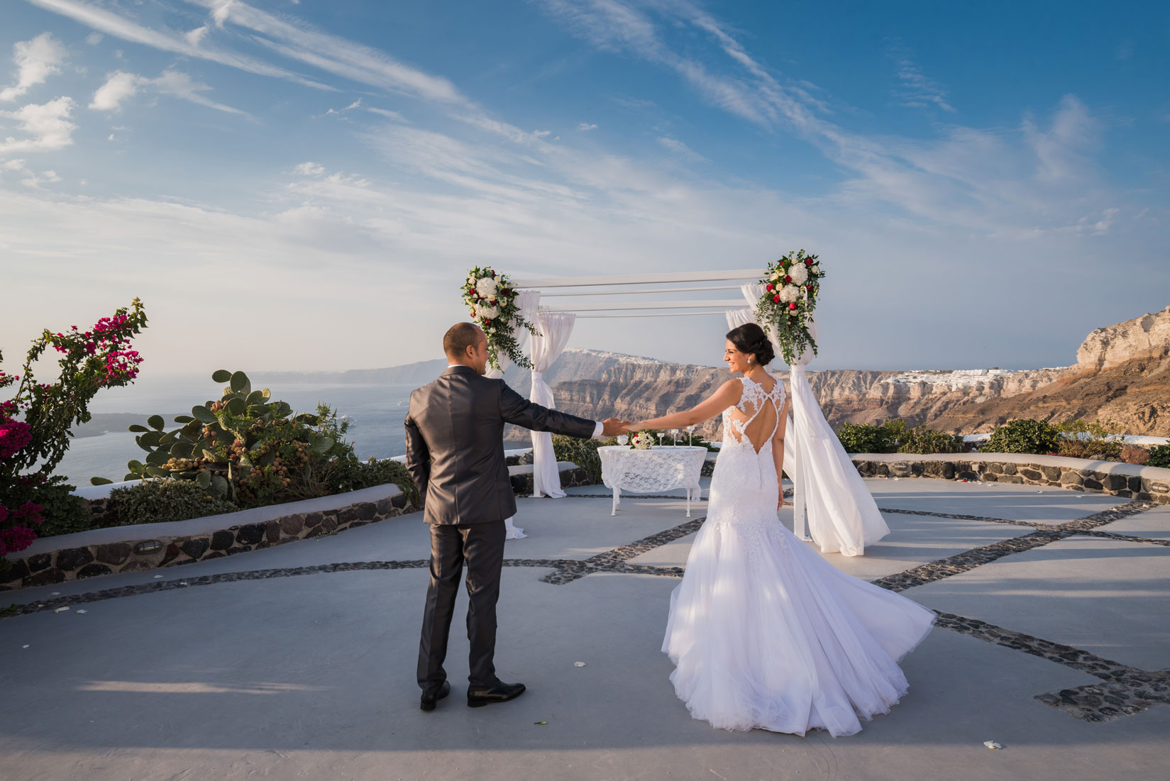 Casamento de Juliana e Antonio em Santorini