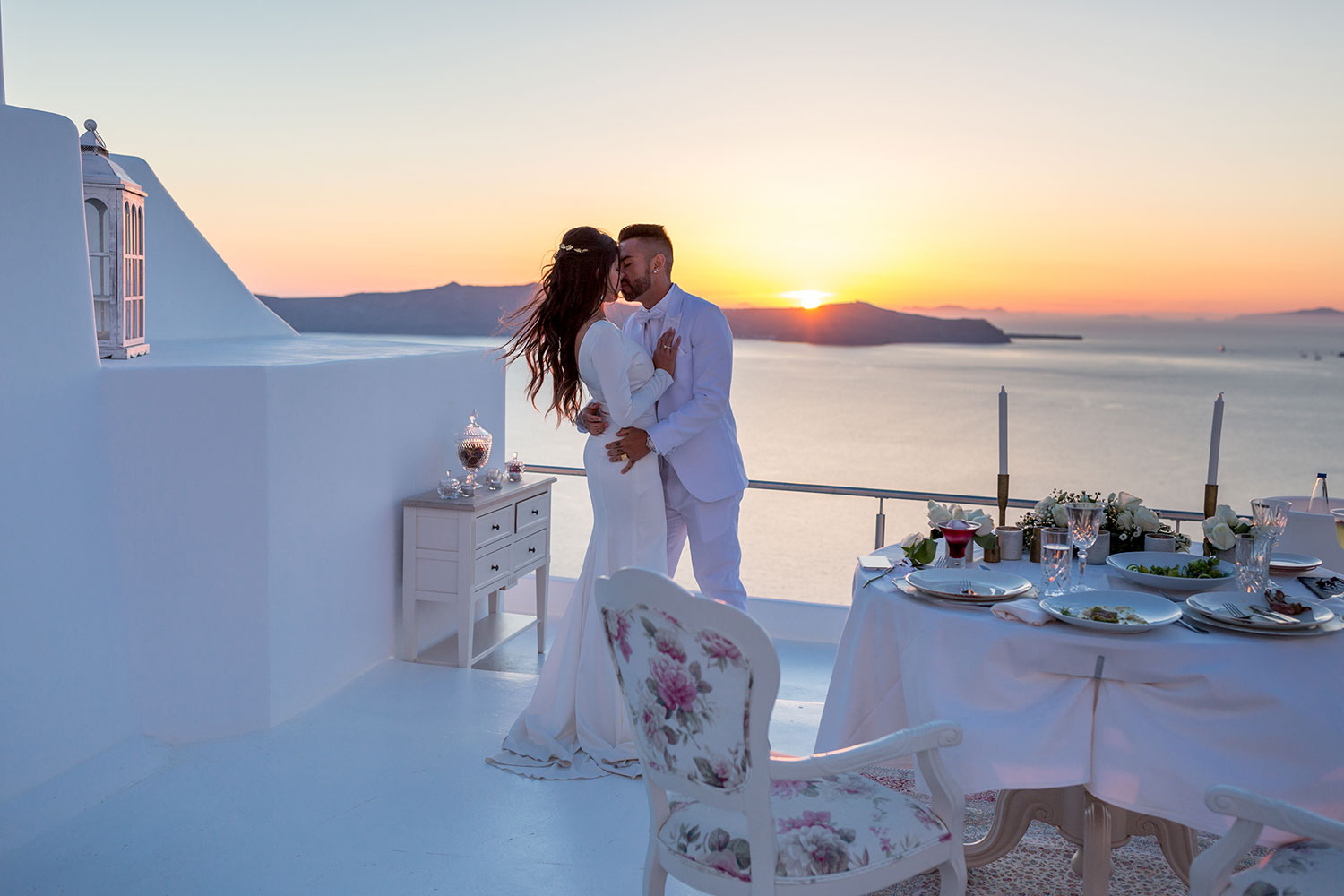 Casamento de Angel e Ricardo em Santorini