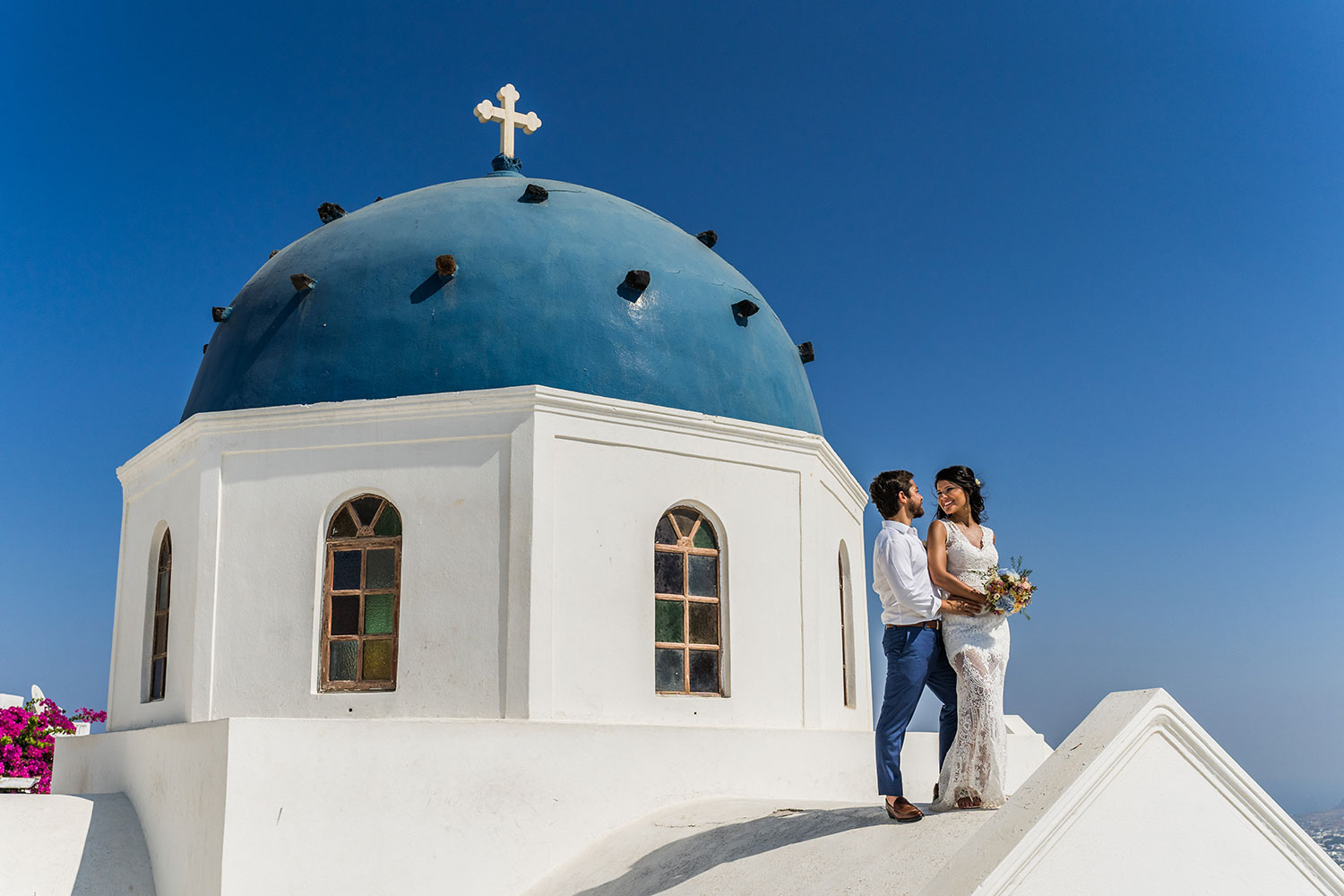 Casamento de Thais e Rodolfo em Santorini