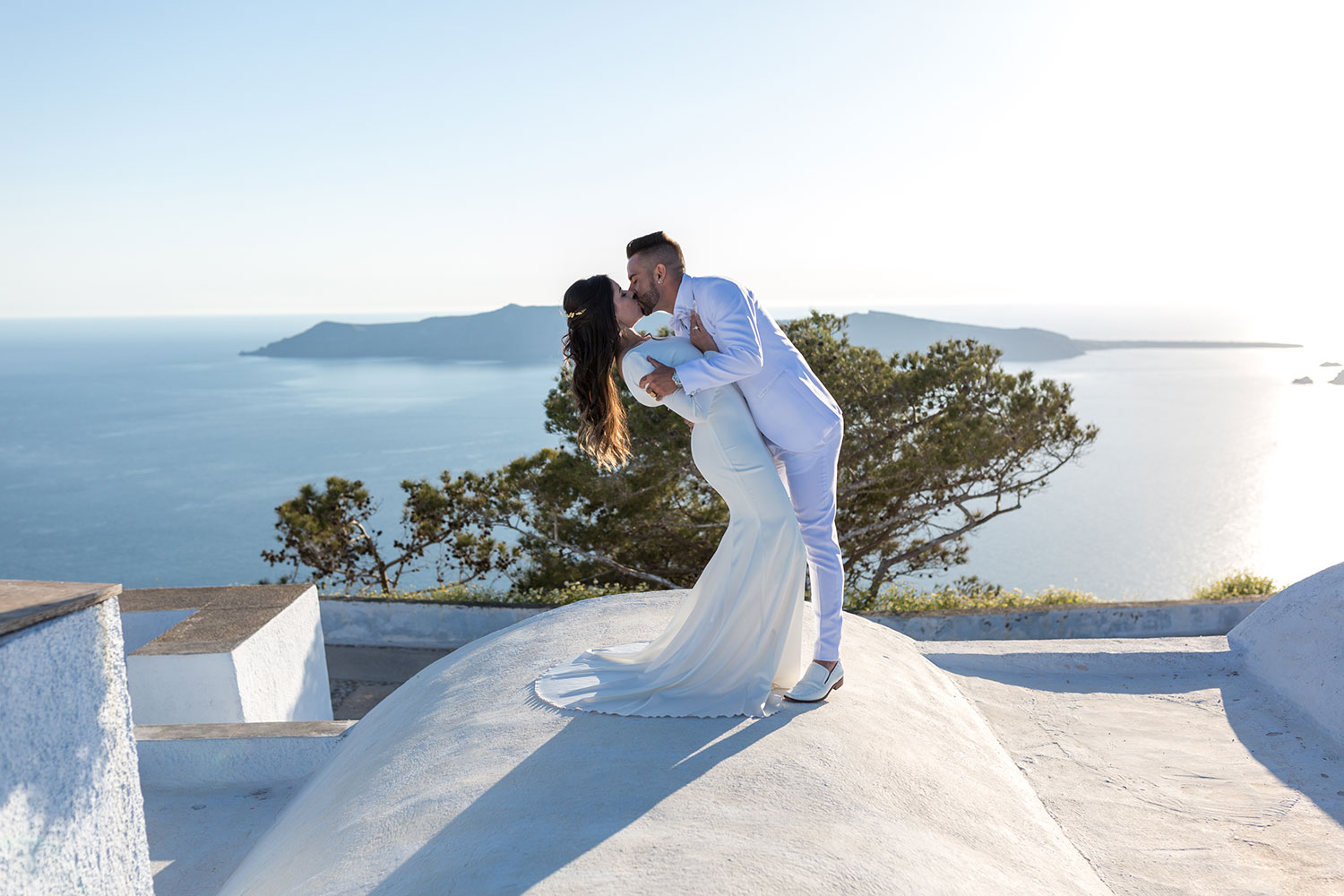 Casamento de Angel e Ricardo em Santorini