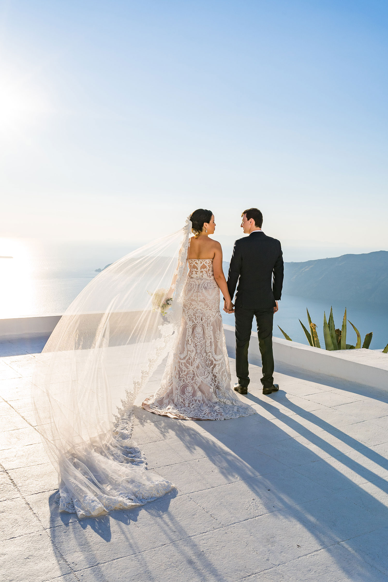 Casamento de Elizabeth e Victor em Santorini