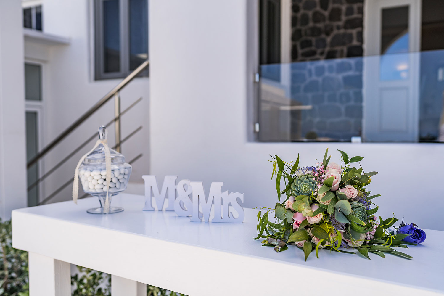 Casamento de Mirelli e Caio em Santorini