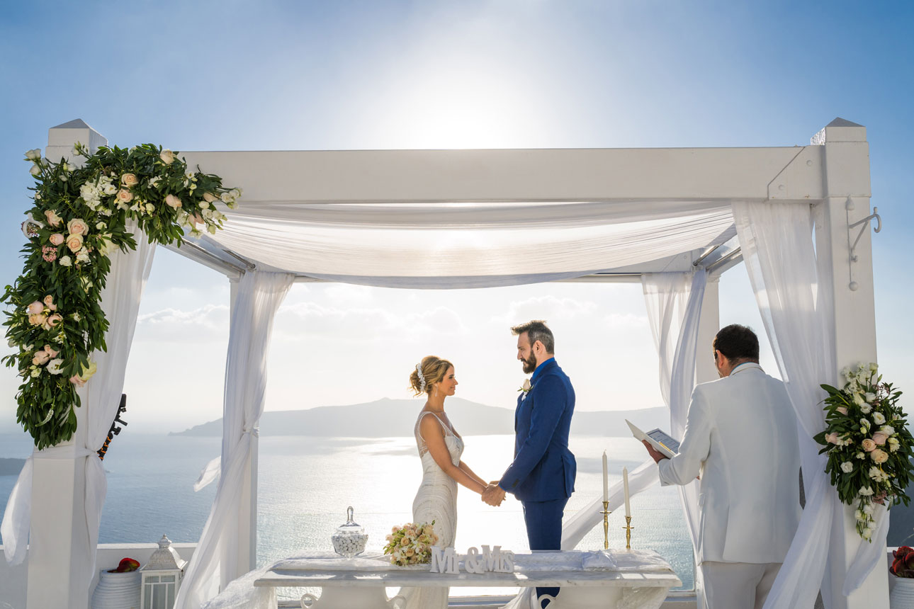 Casamento de Vanele e Alan em Santorini
