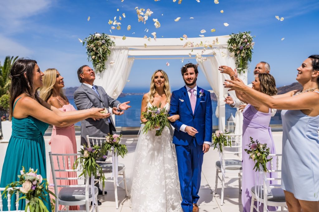 Casamento em Santorini, Grécia