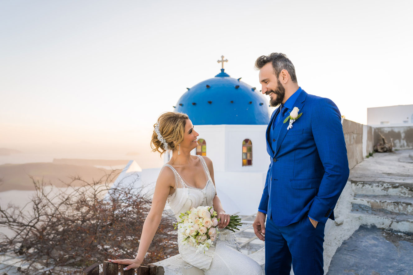 Casamento de Vanele e Alan em Santorini