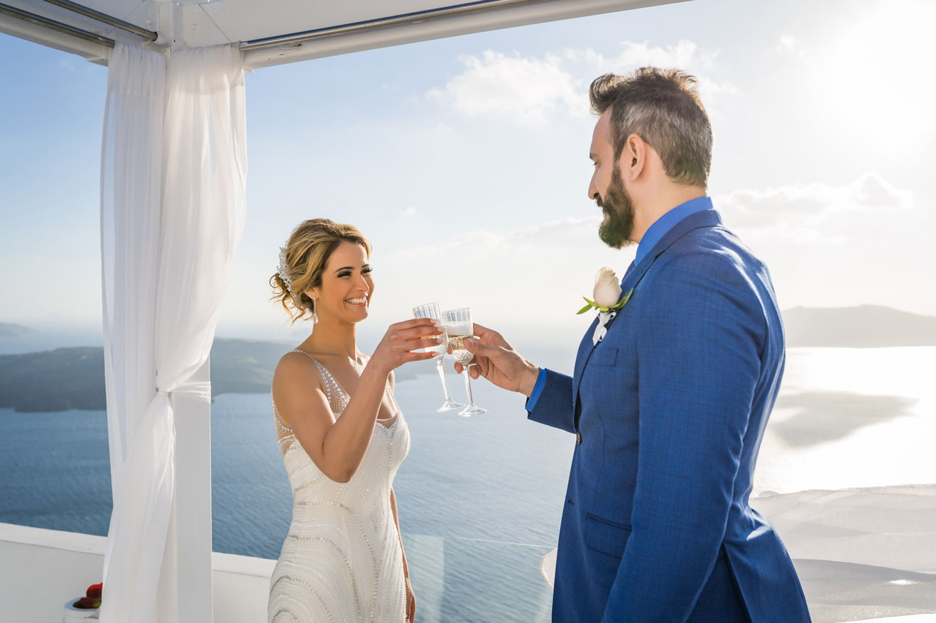 Casamento de Vanele e Alan em Santorini