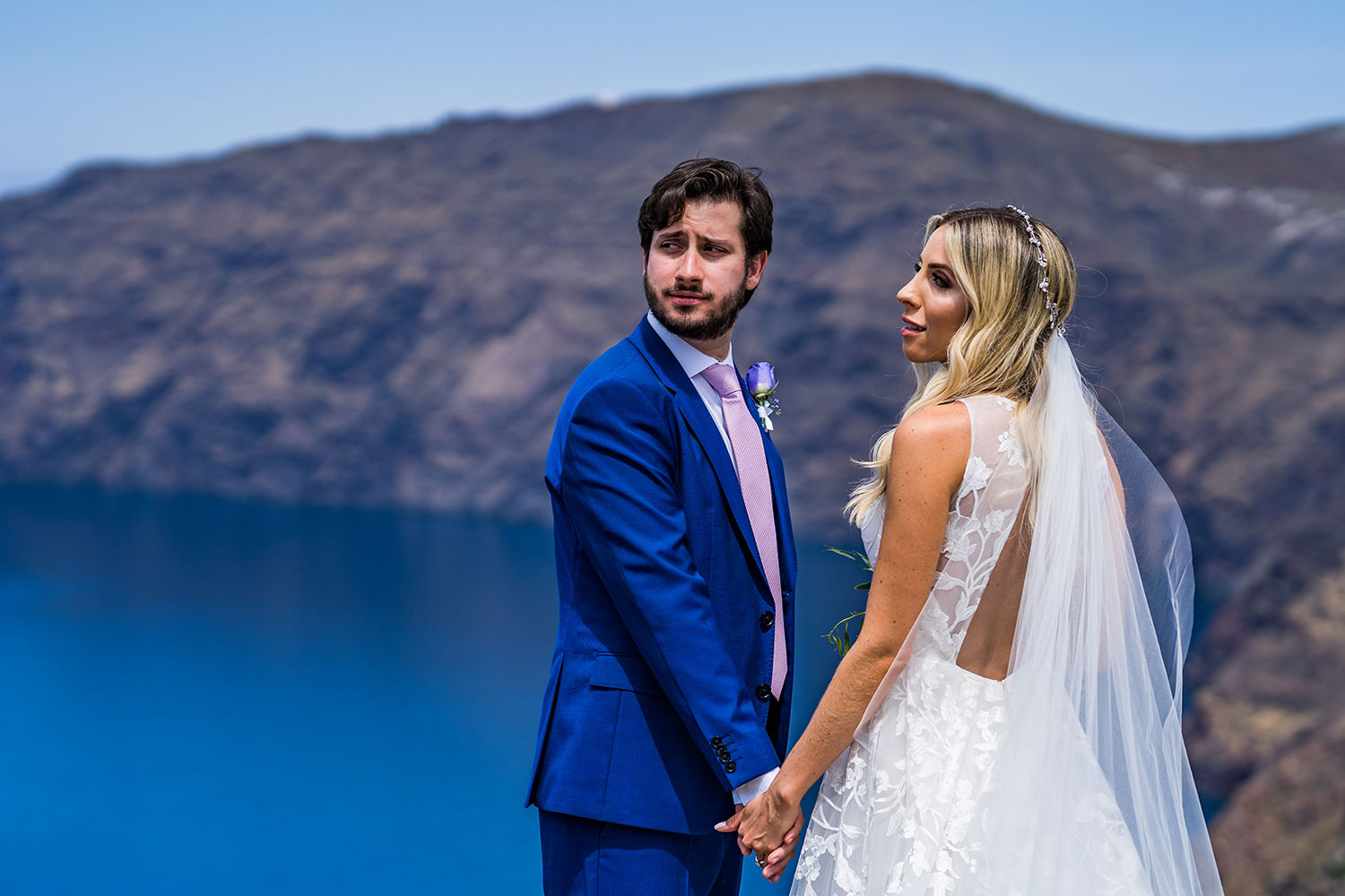 Casamento de Mirelli e Caio em Santorini