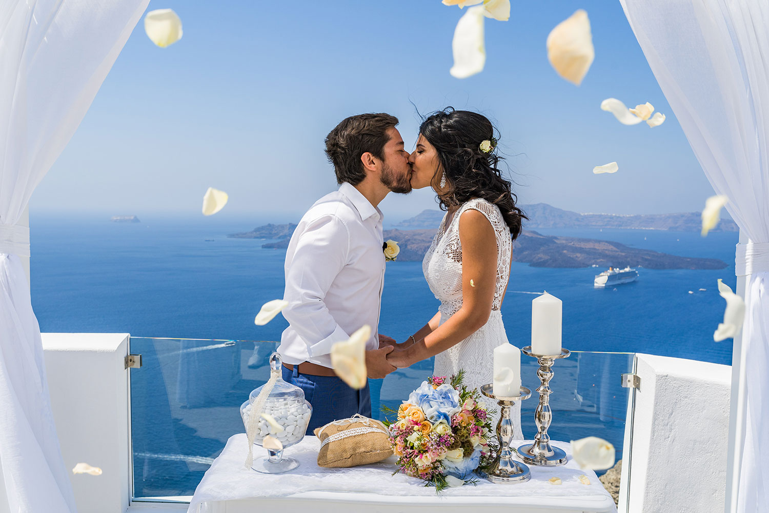 Casamento de Thais e Rodolfo em Santorini