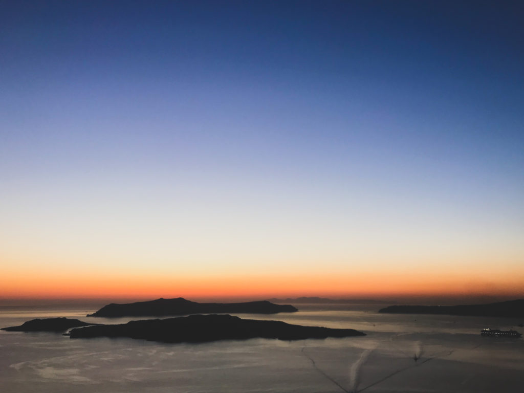 Pôr do sol em Santorini