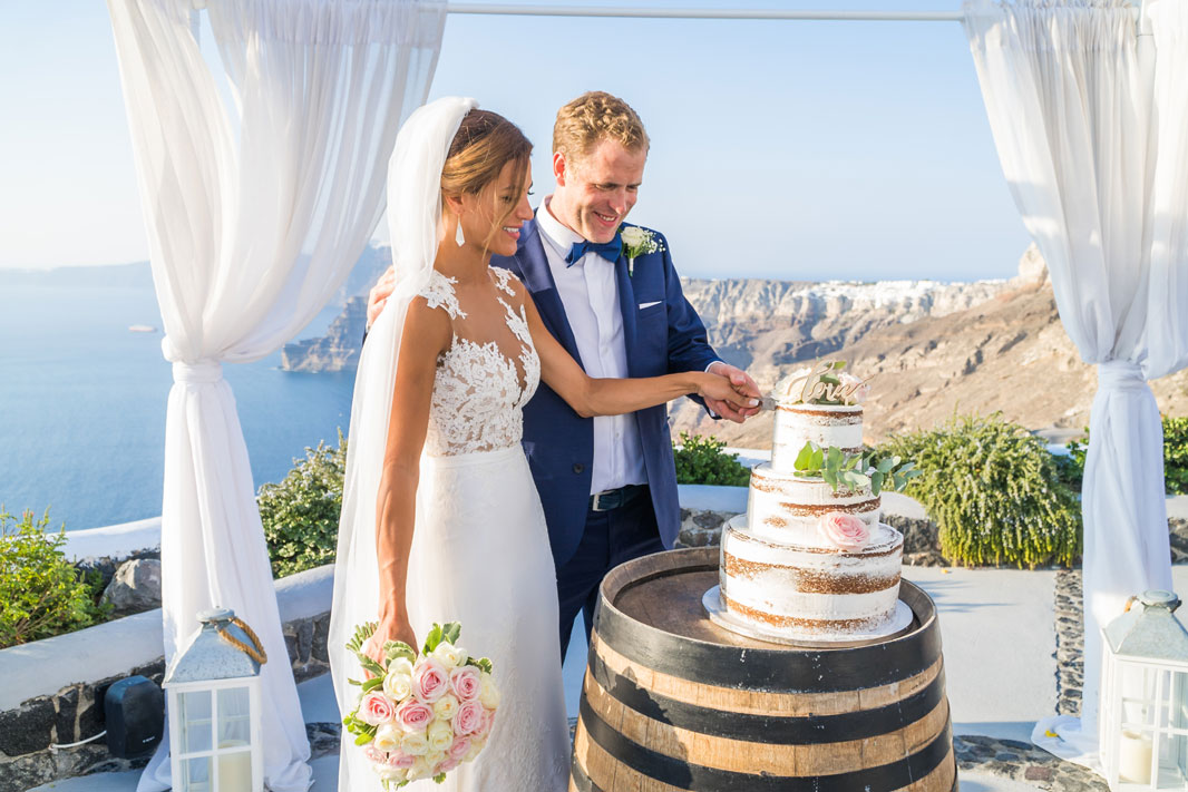 Casamento de Elly e Nick em Santorini