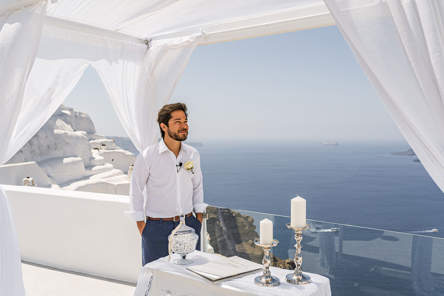 Casamento de Thais e Rodolfo em Santorini