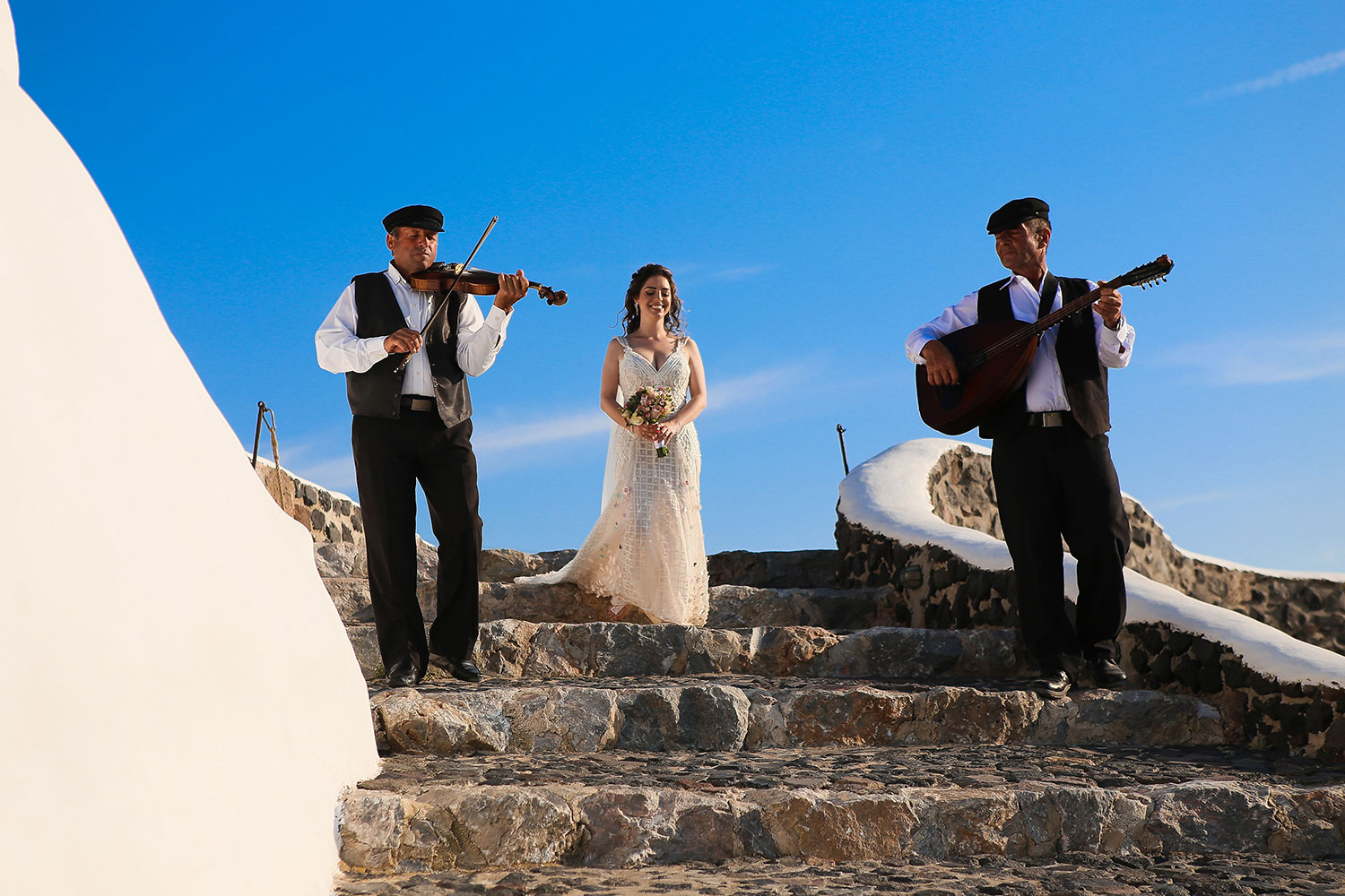 Casamento de Daniele e Max em Santorini