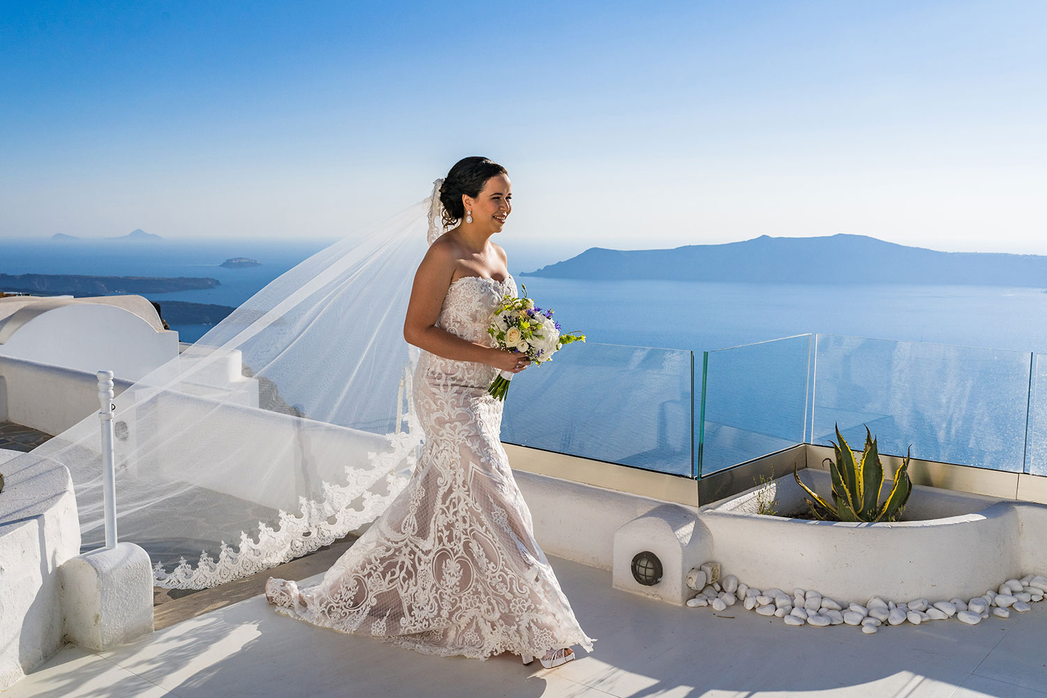 Casamento de Elizabeth e Victor em Santorini