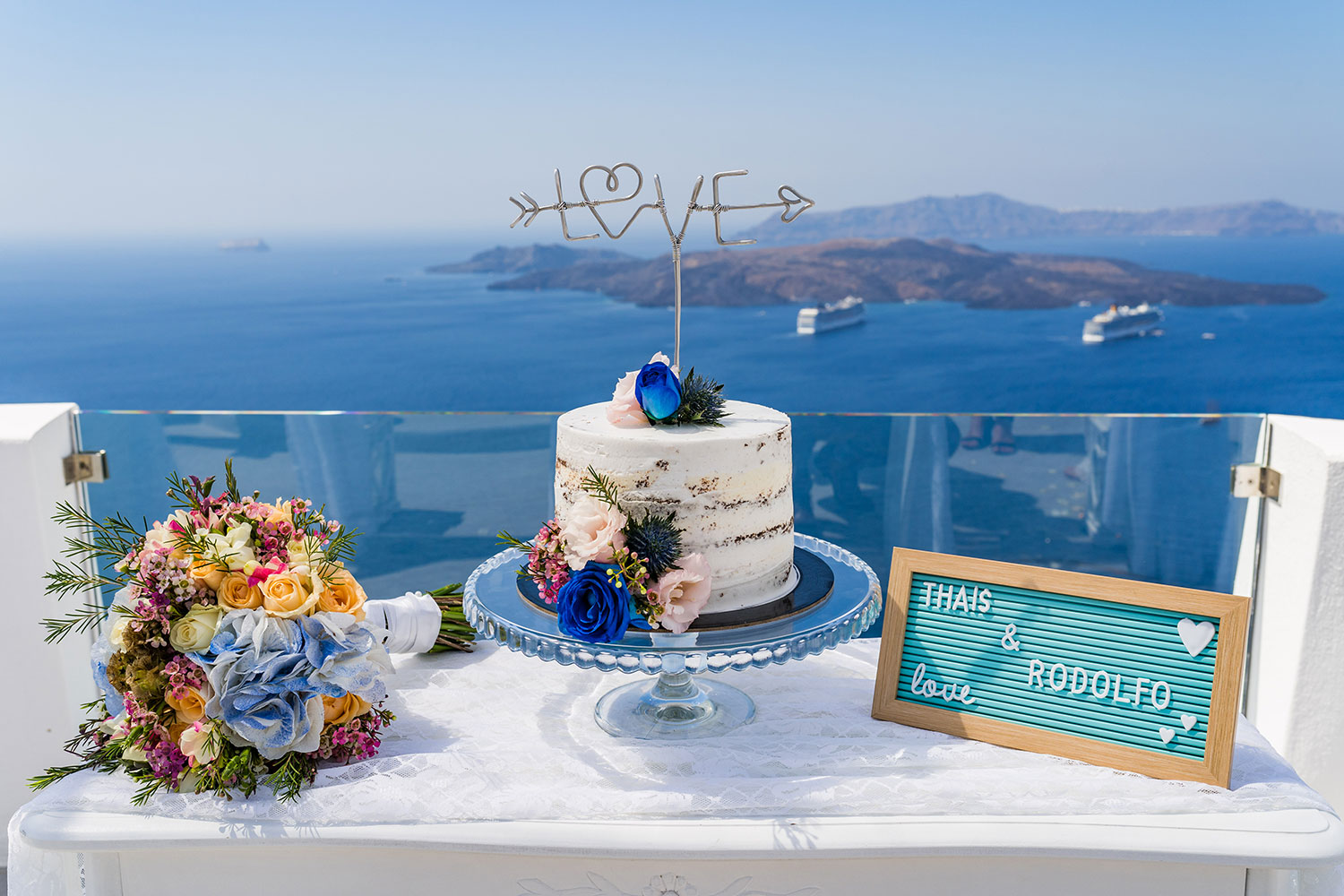 Casamento de Thais e Rodolfo em Santorini