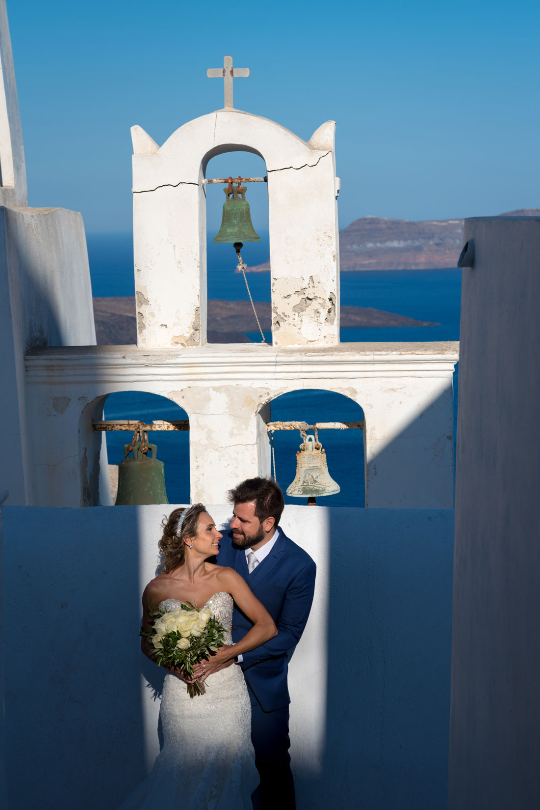 Casamento de Elaine e Ricardo em Santorini