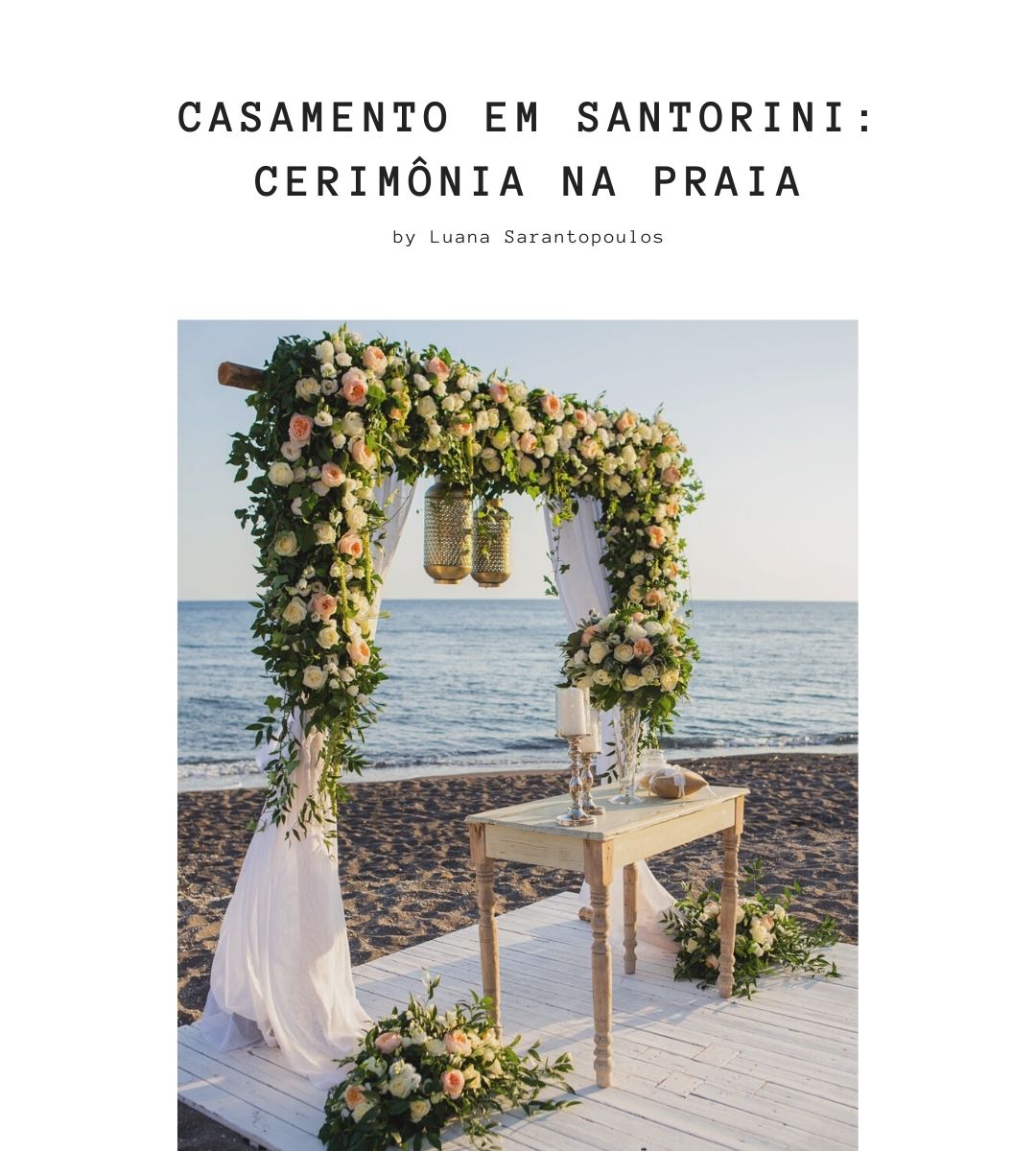 Casamento em Santorini: cerimônia na praia!