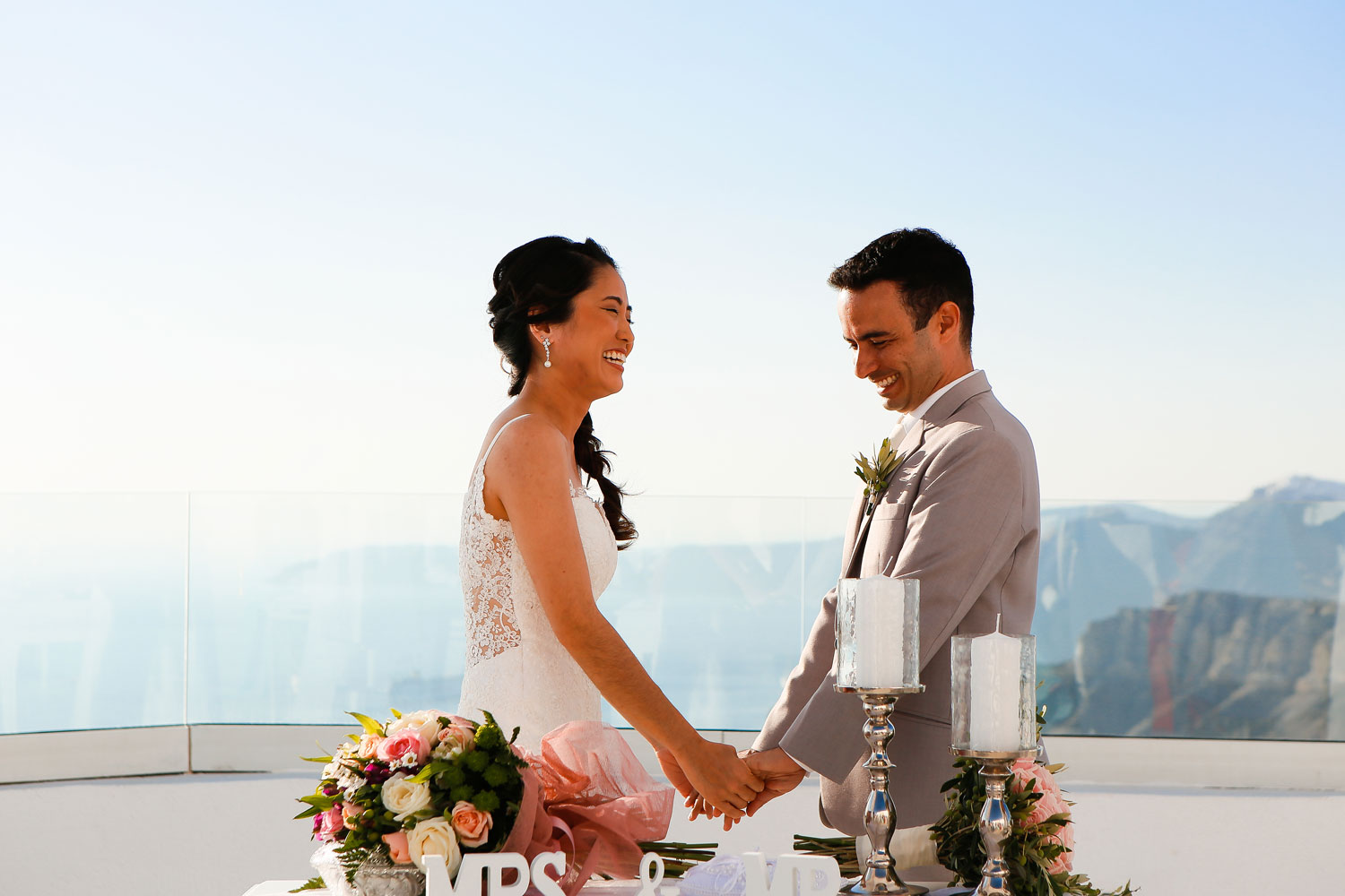Casamento de Denise e Alessandri em Santorini