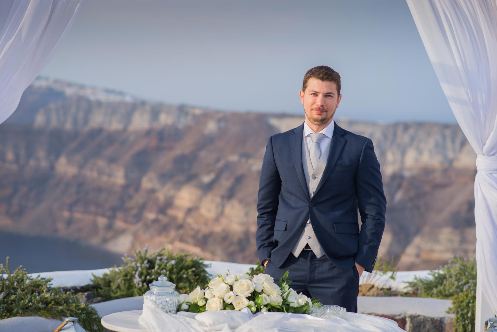 Casamento de Yasmin e Diego em Santorini