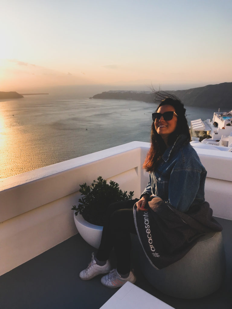 Pôr do sol em Santorini
