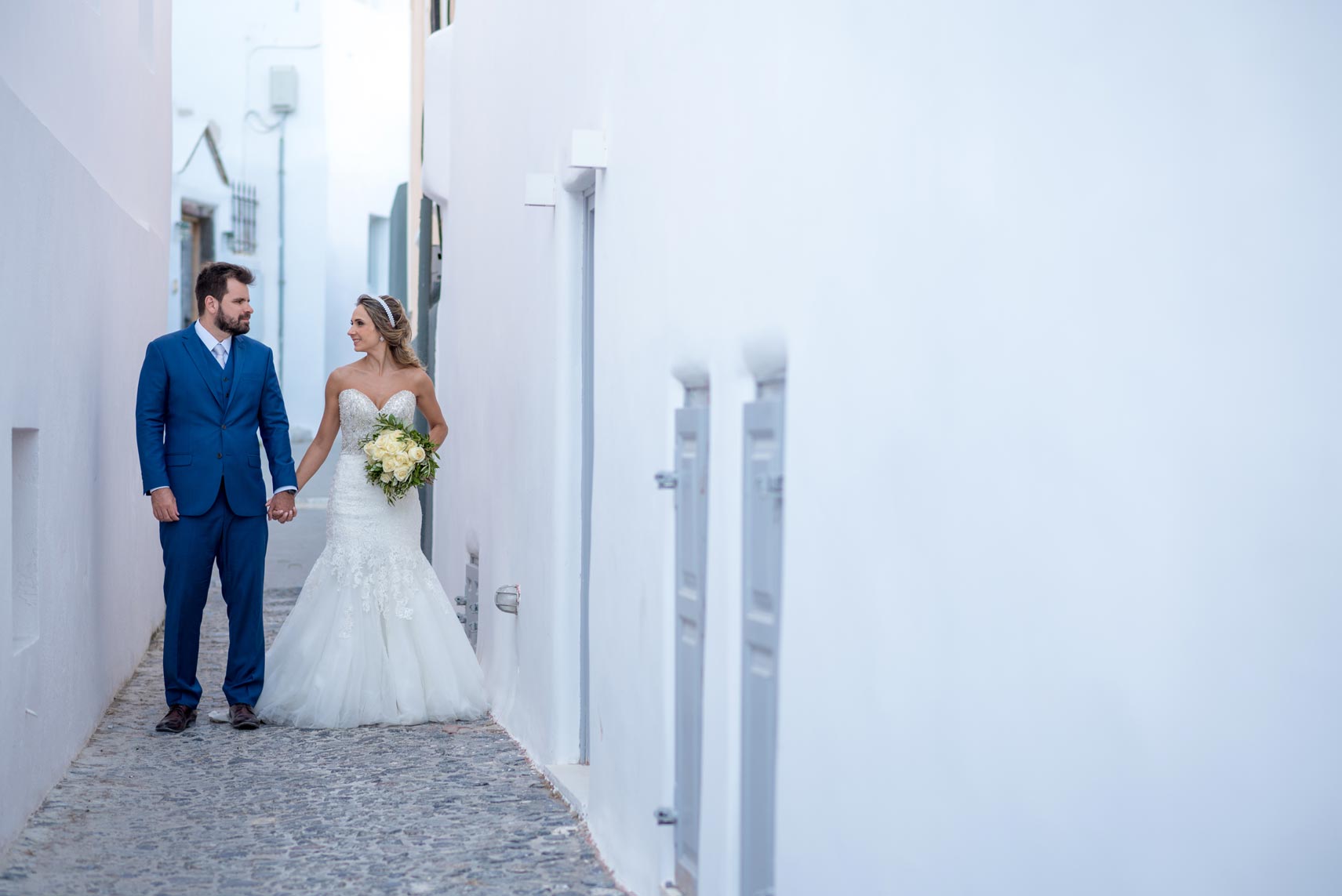 Casamento de Elaine e Ricardo em Santorini